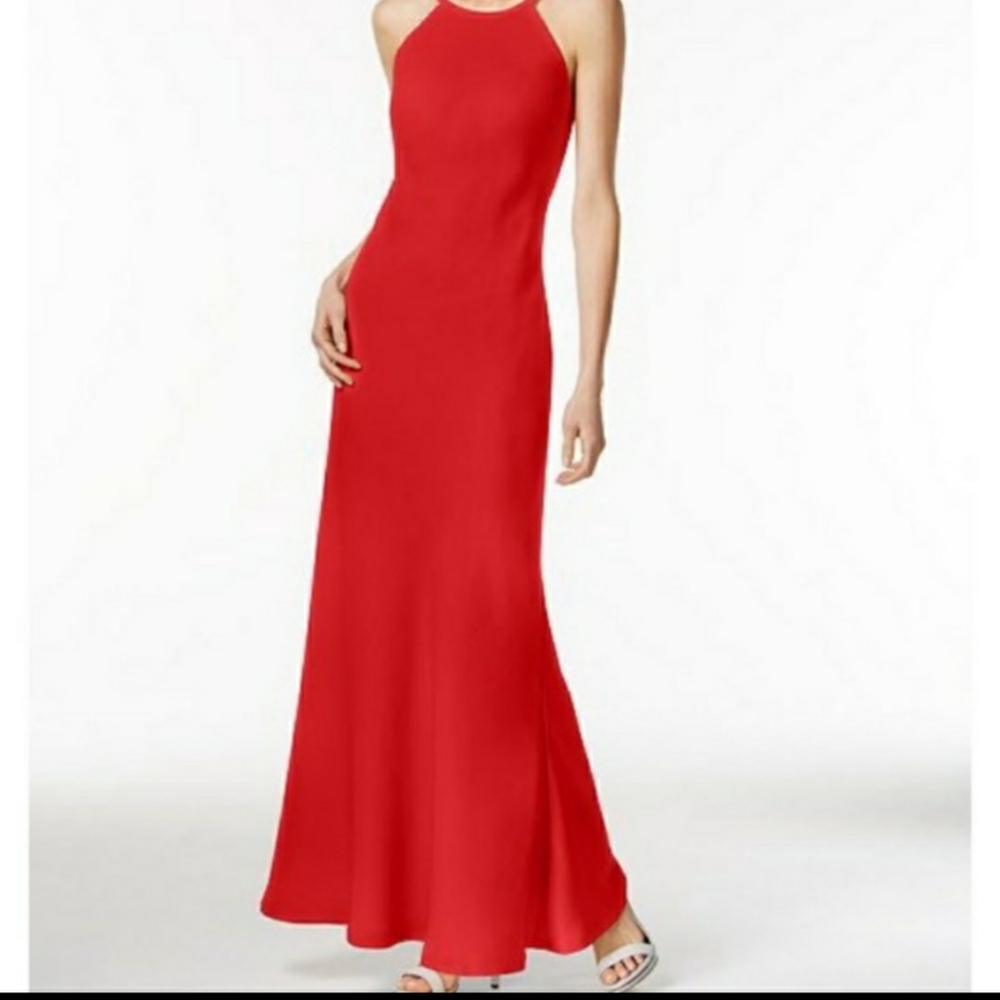 Crepe Halter Gown